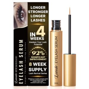 Eyelash Growth Serum with Advanced Formula: Rapid Eye Lash Enhancing Serum for Eyelash and Eyebrow Growth in 3-4 Weeks - Boost Longer Thicker and Fuller Lashes 3ML