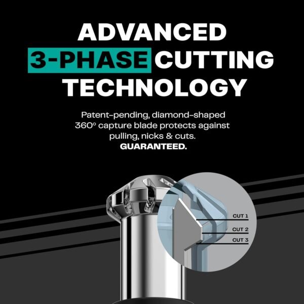 71Z6tvqHTL._AC_SL1500_.jpg Conair Men Ear, Nose and Eyebrow Trimmer, Patented 360° Bevel Blade for No Pulls, Nicks or Cuts Guaranteed, Nose Hair Trimmer for Men, Non-Slip Grip, 5-Piece Kit with Travel Case