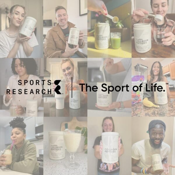 71ZLWQa7X0L._AC_SL1200_.jpg Sports Research Multi Collagen Protein Powder (Type I, II, III, V, X) with Hyaluronic Acid + Vitamin C | 5 Types of Food Based Collagen, 30 Servings (Unflavored)