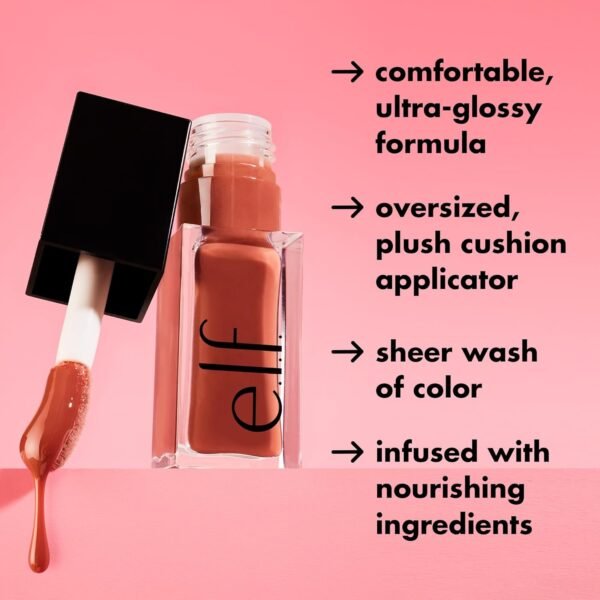 71ZjBS5WBTL._SL1500_.jpg e.l.f. Glow Reviver Lip Oil, Nourishing Tinted Lip Oil For A High-shine Finish, Infused With Jojoba Oil, Vegan & Cruelty-free, Rose Envy