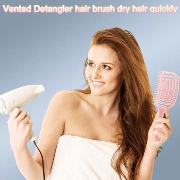 71ZlZDuBpXL._SL1500_.jpg DUAIU Hair Brush Set, 12PCS Brushes and Combs for Women, Vented Deangler Brush, Slick Back Brush, Wide Tooth Comb, Spray Bottles, Styling Tools (PINK)