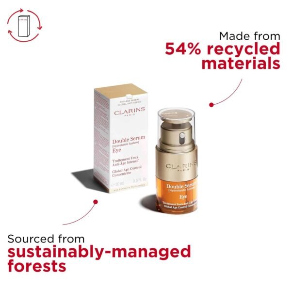 Clarins Double Serum Eye | Anti-Aging Eye Treatment | Visibly Smoothes, Firms, Hydrates and Revitalizes For More Youthful-Looking Eyes In Just 7 Days* | 13 Plant Extracts, Including Turmeric