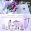 Lavender scented gifts for mom Spa Gift Baskets for Women - spa baskets for women gift Lavender Gifts for Women, Bath Set with Shower Gel, Home Spa Kit Gifts for Her, Christmas, Mothers Day