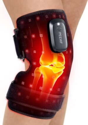 Wireless Red Light Therapy for Knee Pain Relief – 660nm Red & 880nm Infrared Heating Pad for Arthritis, Joint & Muscle Pain – Adjustable Fit, Ideal for Seniors & Home Use