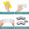 StorageRight Corner Shower Caddy, 3 Pack Adhesive Bathroom Accessories with Soap Holder, Storage Stainless Shower Organizer Shelf with Hooks, No Drilling Shower Shelves for Bathroom, Dorm and Kitchen