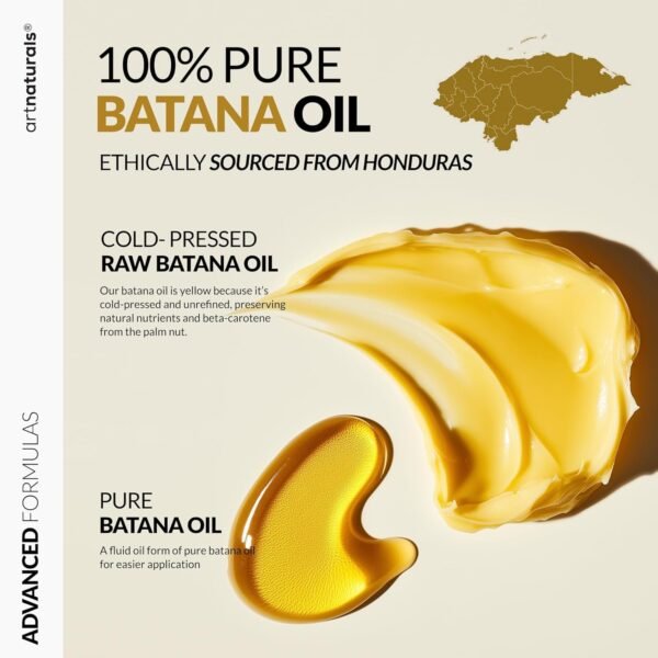 71aX4fybSHL._SL1500_.jpg Batana Oil for Hair Growth – 4Pc Set: Raw Batana oil 4oz + 4.2oz Paste, Lash Wand & Brow Brush– Organic Dr. Sebi Inspired Products from Honduras –100% Unrefined Miracle for Scalp, Edges & Eyebrows
