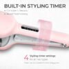 Curling Iron Hair Crimper Waver - TYMO ROVY Beach Waves Curling Wand, Ionic Deep Waver Hair Curler Tool with Ceramic 3 Barrel for Women, Dual Voltage, Anti-Scald, Easy to Use, Pink, 1.25 Inch