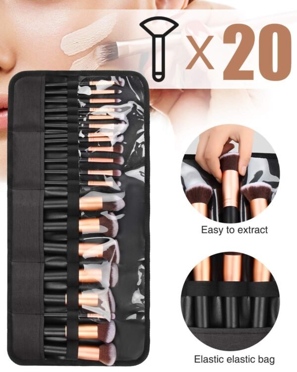 71abBO3HNNL._SL1500_.jpg OCHEAL Makeup Brush Holder,Makeup Brush Organizer,Travel Makeup Brushes Bag Cosmetic Bags Pouch for Women Cosmetic Brushes Makeup Artist -Brushes Not included