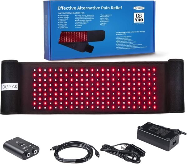 DGXINJUN Red Light Therapy Devices FDA Cleared Near Infrared 880nm Led Wrap Back Pain Relief Pad Home Use Wearable Belt Deep Penetrating Body Joints Muscle Benefits (2020 SMD Belt)