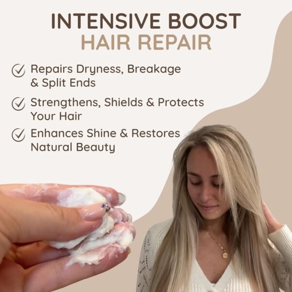 71anjbOisxL._SL1500_.jpg VITAMINS hair cosmetics Keratin Hair Mask Deep Conditioner - Biotin Collagen Protein & Castor Oil Repair for Dry Damaged Hair - Conditioning Treatment for Curly or Straight Thin Fine Locks