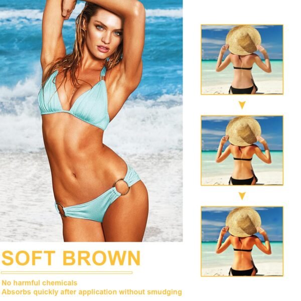 Luxury Intensive Tanning Gel, Natural Tanning Accelerator Cream Gel, Brown Tanning Gel, for Sunbeds & Outdoor Sun (1PC)