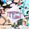 12 Pcs Portable Transparent Cosmetic Bags, Clear Waterproof Makeup Bags with Handle, PVC Travel Toiletry Bags Pouches, Clear Pencil Cases, Stationary Organizers(6 Colors)