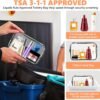 71bEQfWaGiL._AC_SL1500_.jpg AURUZA 4 Pack Clear Toiletry Bag, Portable Travel Makeup Pouch with Zipper, TSA Approved Organizer, PVC Cosmetic for Airport Airline Compliant