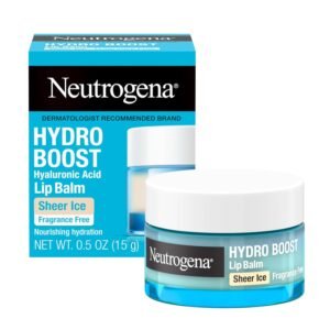 71bFdyUjnwL._SL1500_.jpg Neutrogena Hydro Boost Hyaluronic Acid, Unscented Lip Balm Leaves Lips Feeling Hydrated, Sheer Ice Nude Lip Balm with a Sweet Sugar Flavor, Fragrance Free, 0.5 oz