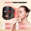 Red Light Therapy for Face, 3 Modes Portable Led Face Mask Light Therapy with Remote, Near-lnfrared 850 Red Light Therapy Mask with Timing Function