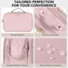 71bbdfyJWQL._AC_SL1500_.jpg Travel Makeup Bag Women's Large Capacity Cosmetic Portable Organizer Large Opening Waterproof Storage Toiletry Bags Vertical Free-Standing Brush Holder for Easy Access Pink