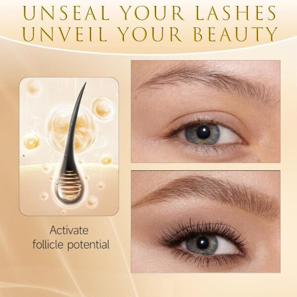 Eyelash Growth Serum – 15 Plant Extracts for Longer Lashes, Natural Beauty Enhancement,eye lash serum growth(Titanium Frost)