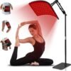 Red Light Therapy for Body, 2 in 1 Removable Red Light Panel Red Infrared Light Therapy Lamp with Stand 660nm & 850nm Red Light Therapy for Face Back or The Whole Body