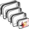 71c30HEZh9L._AC_SL1500_.jpg AURUZA 4 Pack Clear Toiletry Bag, Portable Travel Makeup Pouch with Zipper, TSA Approved Organizer, PVC Cosmetic for Airport Airline Compliant