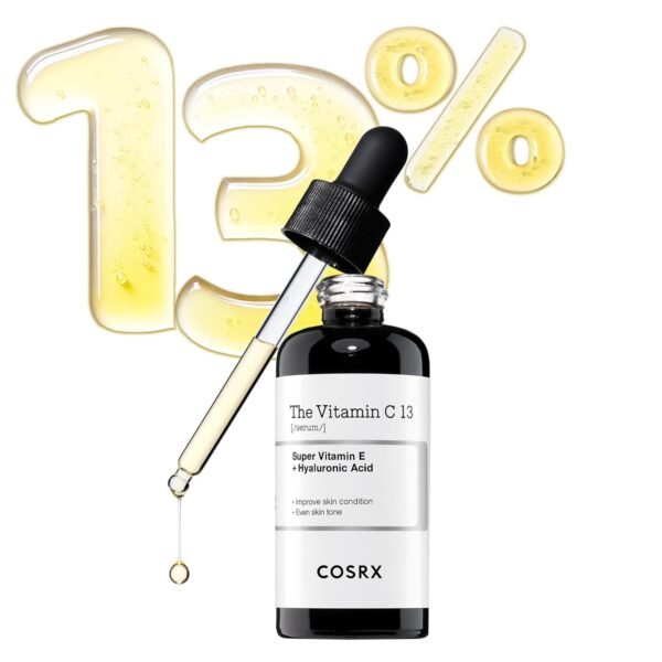 71c4jNujODL._SL1500_.jpg COSRX Pure Vitamin C 13% Serum with Vitamin E & Hyaluronic Acid, Hydrating Facial Serum for Fine Lines, Uneven Skin Tone & Dull Skin, 0.67fl.oz/20ml, Korean Skin Care
