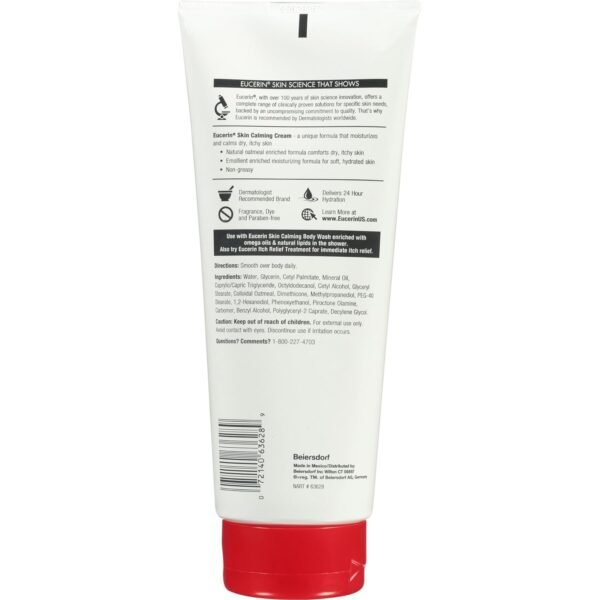 71c940wUgAL._SL1500_.jpg Eucerin Skin Calming Cream - Full Body Lotion for Dry, Itchy Skin, Natural Colloidal Oatmeal Enriched - 14 oz. Tube