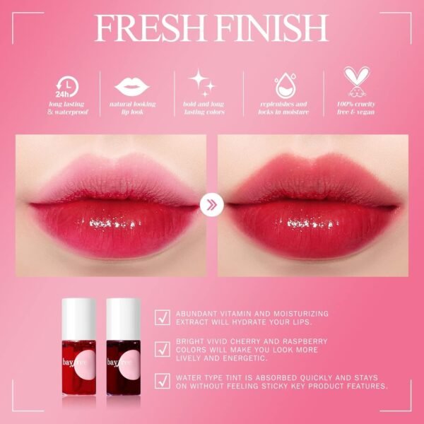 71cQq3wWoXL._SL1500_.jpg Lip Tint Stain Set, Korean Water Tint Lightweight Non-sticky, Waterproof Long Lasting Liquid Blush & Lip Stain, Transfer-Proof, Matte Finish Lip Color Makeup (made into jam)