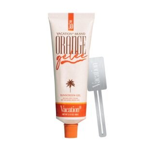 Vacation Orange Gelée SPF 30 Gel & Tube Key Bundle, Hydrating Balm-to-Oil Sunscreen, Mineral-Oil Free, Water-Resistant, Travel Size, 3.12 Oz.