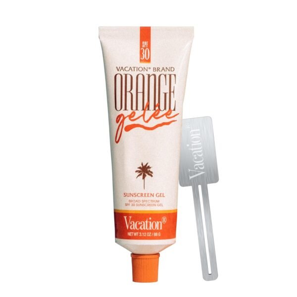 Vacation Orange Gelée SPF 30 Gel & Tube Key Bundle, Hydrating Balm-to-Oil Sunscreen, Mineral-Oil Free, Water-Resistant, Travel Size, 3.12 Oz.