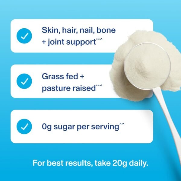 Vital Proteins Collagen Peptides Powder - Grass Fed Collagen Peptides for Hair, Nail, Skin, Bone & Joint Health, Unflavored, 27 Servings