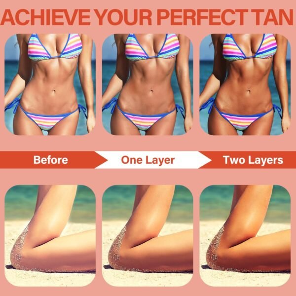 Tanning Gel with Natural Carrot Oil & Vitamin E, Fast-Acting Sun Tan Enhancer for Deep, Dark, Long-Lasting Color, Hydrating, Water, Resistant Formula for Face & Body, Ideal for All Skin Tones, 3.53 oz