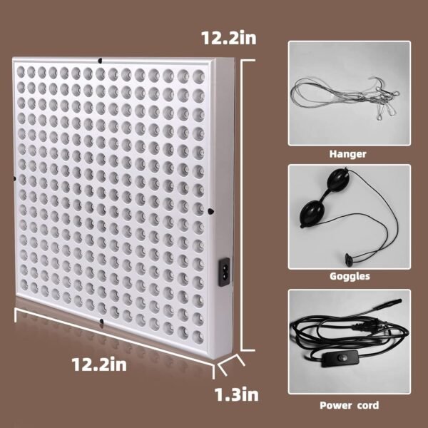 LED Red Light Therapy Device - 45W LED Panel Deep 660nm & 850nm Light Combo for Skin Beauty, Muscle & Joint Pain Relief