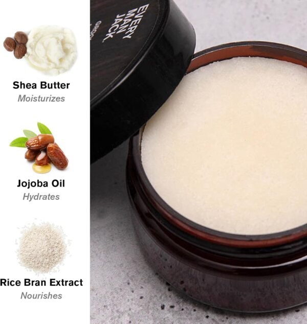 Every Man Jack Beard Grooming Kit for Men - Includes Sandalwood Beard Oil & Beard Balm, Beard Brush, Wooden Dual-sided Comb, Trimming Scissors and Mustache Comb