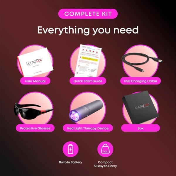 FSA HSA Approved Red Light Therapy Torch with Blue and Near Infrared Light, Effective Treatment Device for Body, Face, Neck, Back, 460nm 630nm 660nm 850nm and 940nm