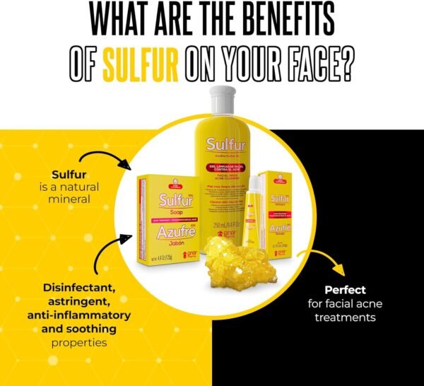 71dI0w-bgRL._AC_SL1500_.jpg Biosulfur Grisi Acne Treatment: Fights Pimples, Blackheads, Blemishes, Improves Damaged Skin from Acne Scars, Prevents Breakouts, Keeps Pores Clear, Controls Oil, Sulfur Ointment, 0.70 Ounce, 2-Pack
