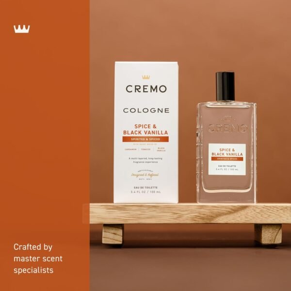 71dIenEM5sL._SL1500_.jpg Cremo Cologne for Men - Spice & Black Vanilla Mens Cologne Spray - An Explosion of Vibrant Spices, Dark Woods and Black Vanilla, Fragrances For Men, 3.4 Fl Oz