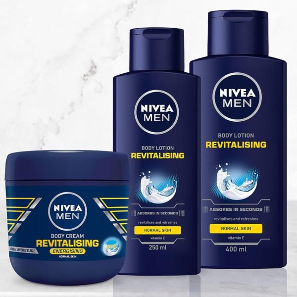 Nivea Men Body Cream Revitalising Body Cream, 13.5oz, with caring Vitamin E- for a revitalised skin feeling