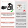 Red Light Therapy for Face,LED Face Mask Light Therapy,LEDs Face Mask & Neck Mask Red Wavelength,Rechargeable Ergonomic Design for True Skincare at Home (Black)