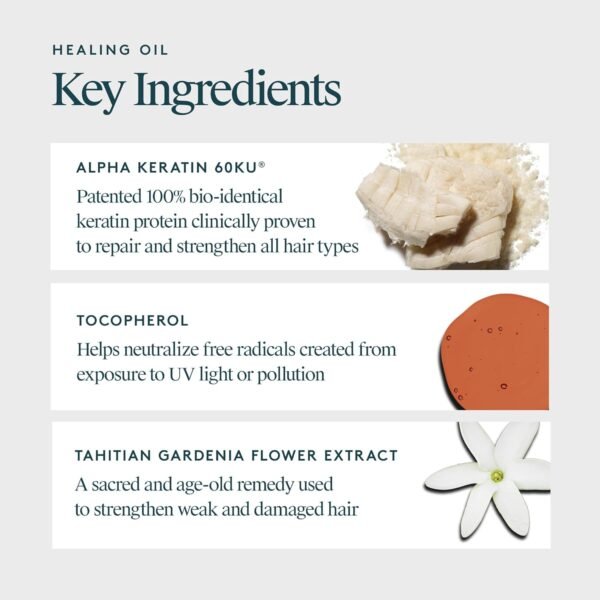 Virtue Healing Hair Oil, Hair Treatment Serum for Damaged Hair, Shake to Activate, Color Safe, 1.7 Fl Oz