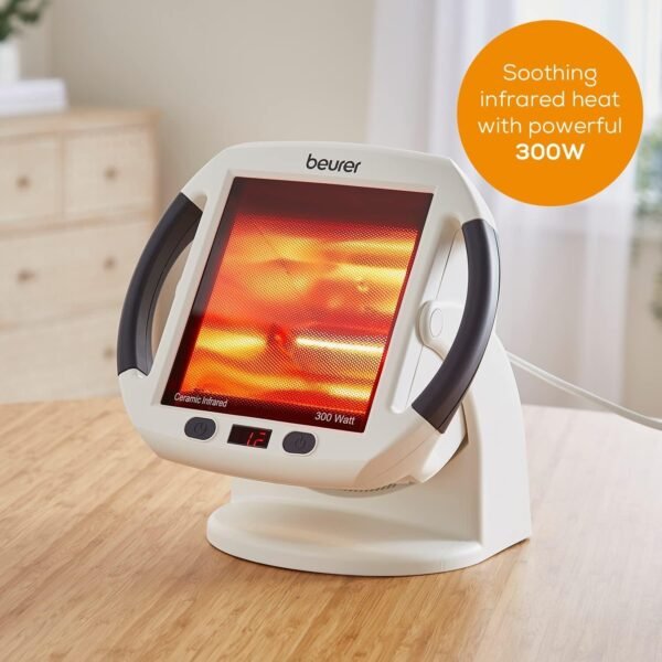 Beurer IL50 Infrared Heat Lamp Heated Red Light Therapy Lamp for Body, Face, Sinuses, & Skin - Effective Muscle Pain & Cold Relief Treatment by Improving Blood Circulation