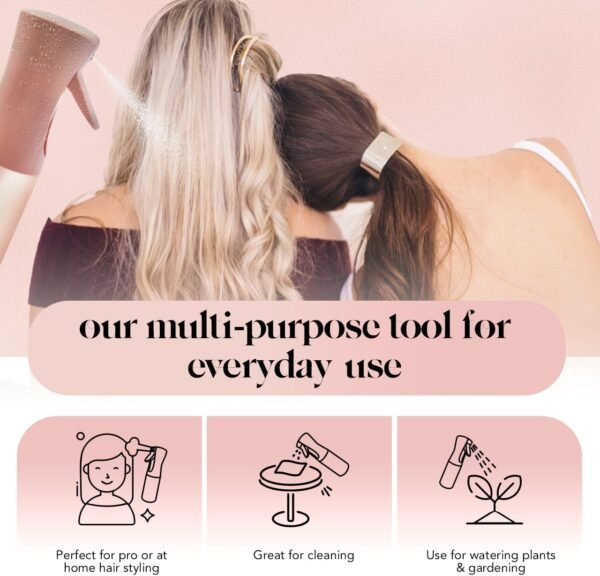 Kitsch Continuous Spray Bottle for Hair | Fine Mist Water Mister for Hair Styling – Spray Bottles for Cleaning, Plants & More – Terracotta, 5 oz