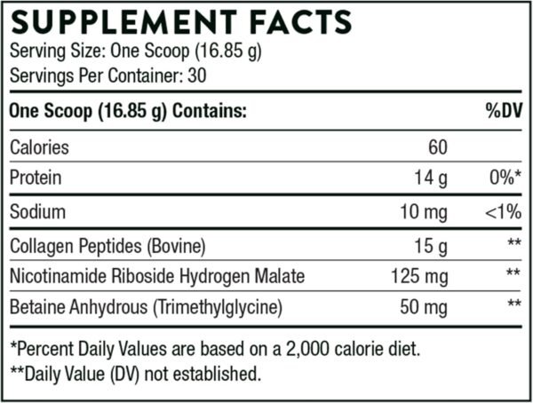 71e95Wj83HL._AC_SL1500_.jpg THORNE Collagen Fit - Unflavored Collagen Peptides Powder with Nicotinamide Riboside - 15g of Collagen Peptides and 14g Protein per Serving - NSF Certified for Sport - 17.8 Oz - 30 Servings