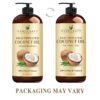 Handcraft Blends Fractionated Coconut Oil - 16 Fl Oz - 100% Pure and Natural - Premium Grade Carrier Oil for Skin, Hair and Body - Massage - Hair Tonic