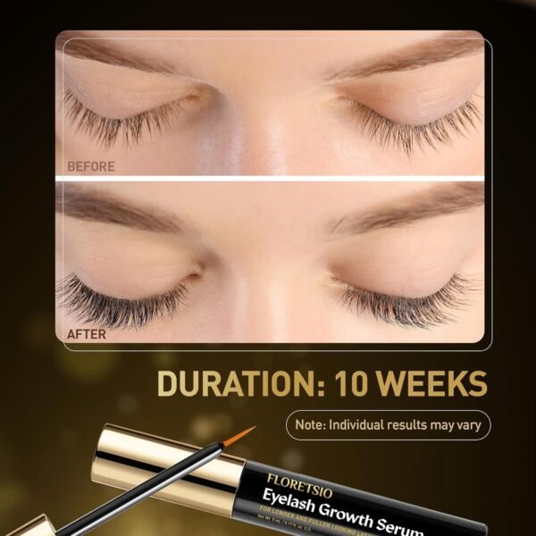 Premium Lash Serum for Eyelash Growth: 5ml Rapid Growth Advanced Eye Lash Serum With Irritation-Free Formulate for Natural Lashes and Eyebrows - Boost, Longer, Thicker, Fuller Lashes