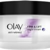 Olay Anti-Wrinkle Firm and Lift Night Cream for 40+, 1.7 Ounce