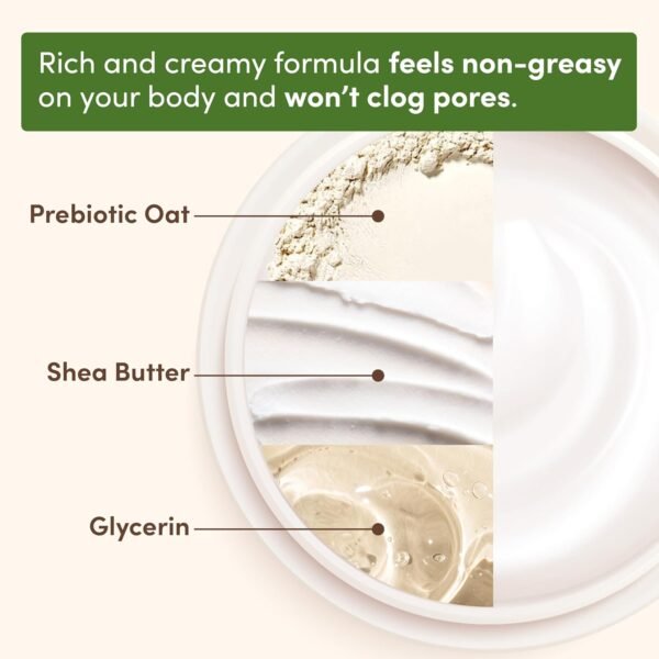 71f6T6SzIJL._SL1500_.jpg Aveeno Daily Moisturizing Cream with Prebiotic Oat & Shea Butter for Body, Face & Hands Moisturizer Cream, Hydrates Normal to Dry, Sensitive Skin for 48 Hours, Fragrance Free, Non-Comedogenic, 20 oz