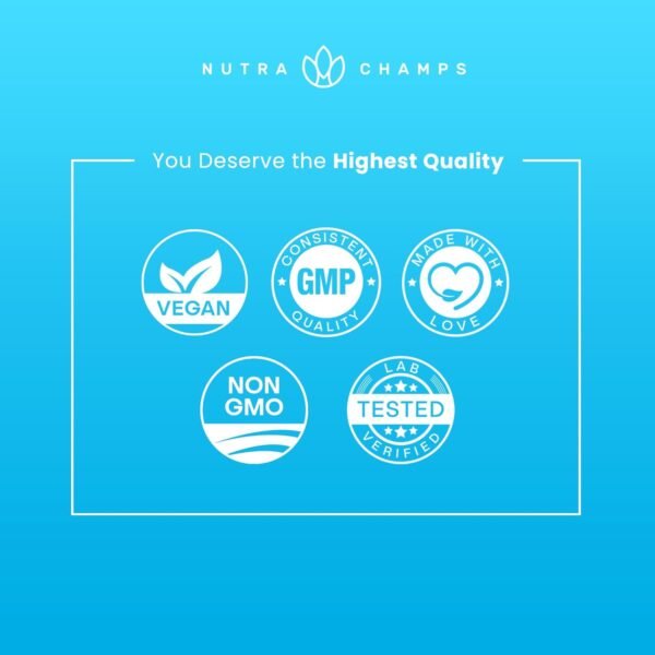 NutraChamps Collagen Boosting Gummies, Collagen Booster Gummy for Natural Collagen Production, Vegan Pectin Supplements Chews for Women & Men, 60 Peach Vitamins Gummies