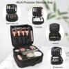 71fBmxvG0EL._AC_SL1500_.jpg Relavel Travel Makeup Train Case Makeup Cosmetic Case Organizer Portable Artist Storage Bag with Adjustable Dividers for Cosmetics Makeup Brushes Toiletry Jewelry Digital Accessories Black