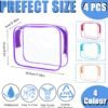 71fP4ZPFFZL._AC_SL1500_.jpg 4Pack Clear Makeup Bags Waterproof Organizer Bags with Zipper Transparent Travel Cosmetic Bag TSA Approved Toiletry Bag Pouch Case for Vacation Airport Airline Compliant (Multicolour, Medium)