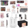 All in One Makeup Kit Makeup Kit for Women Full Kit Multipurpose Makeup ，eyeshadow、 liquid foundation,Loose powder,Eyebrow pencil,4-color lip gloss set