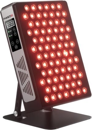 Red Light Panel with 78 Dual Chip LEDs - Red and Near Infrared Light Therapy Devices for Body and Face, Full Metal RLT Led Pad with Timer & Adjustable Stand for Improve Sleep, Skin Health, Pain Relief
